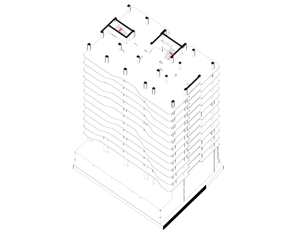 Multi-storey Building project view 4