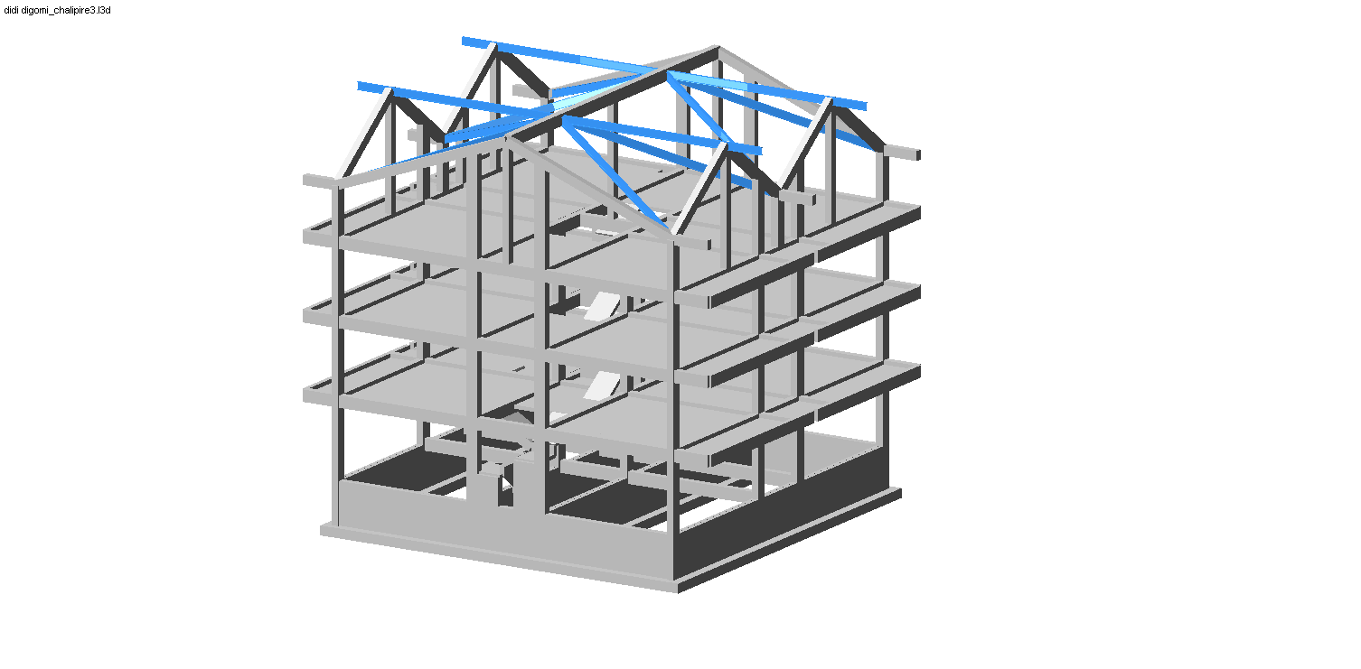 Four-storey Apartment Building პროექტის ხედი 3