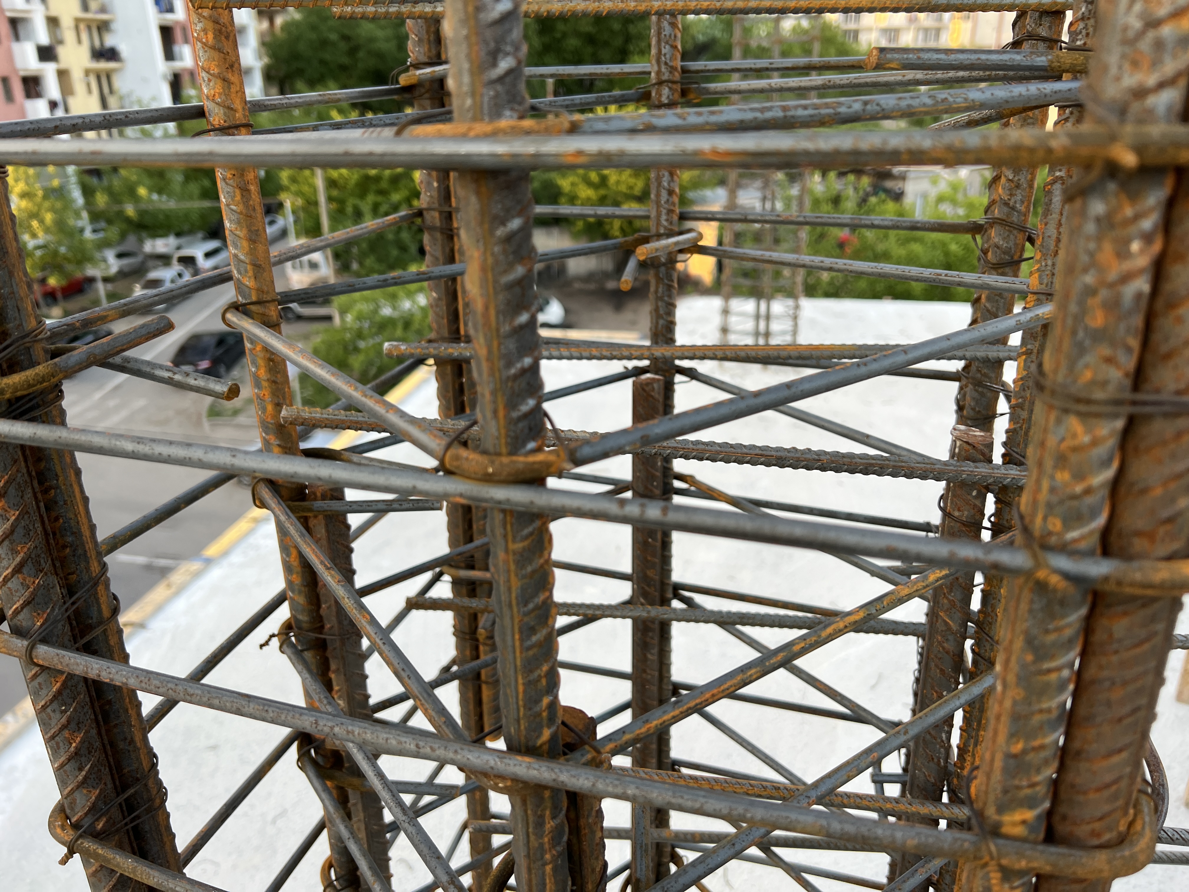 Reinforcement structure at a Nasakhi construction site